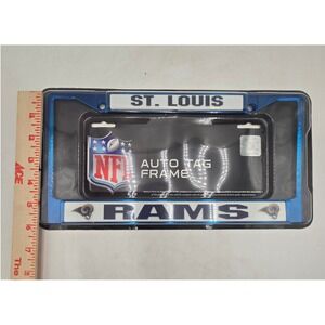 Rico Industries NFL St. Louis Rams Auto Tag License Plate Frame Blue